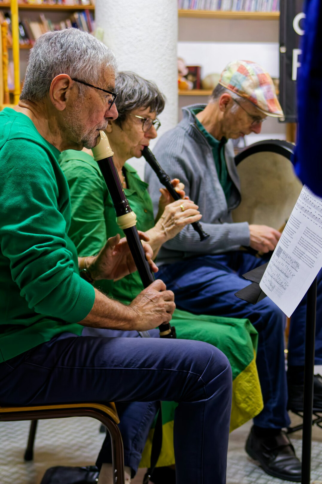group of musicians rehearsing
