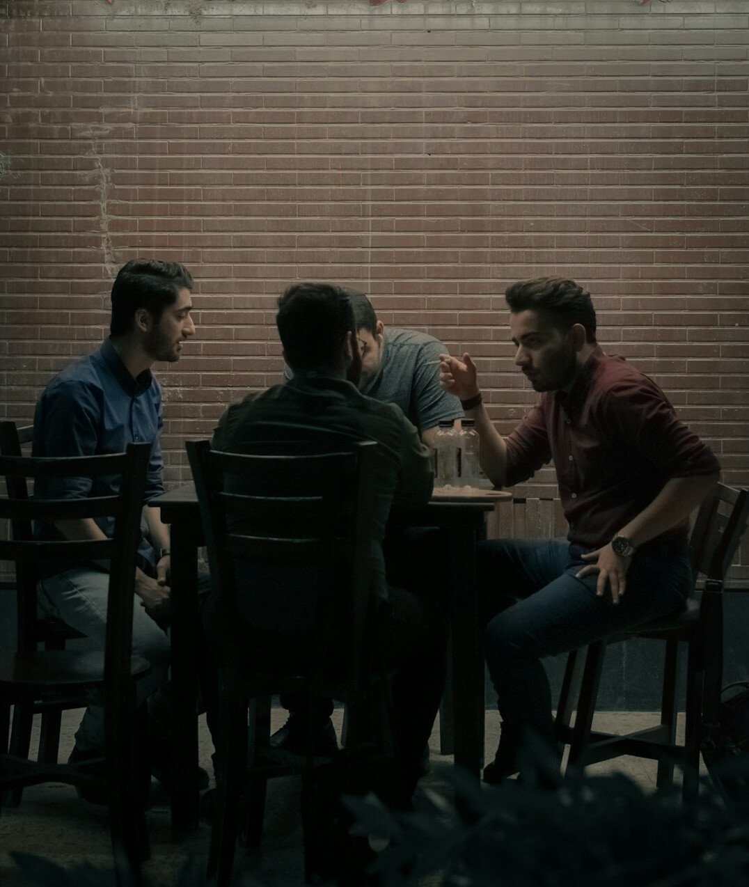 group of friends talking